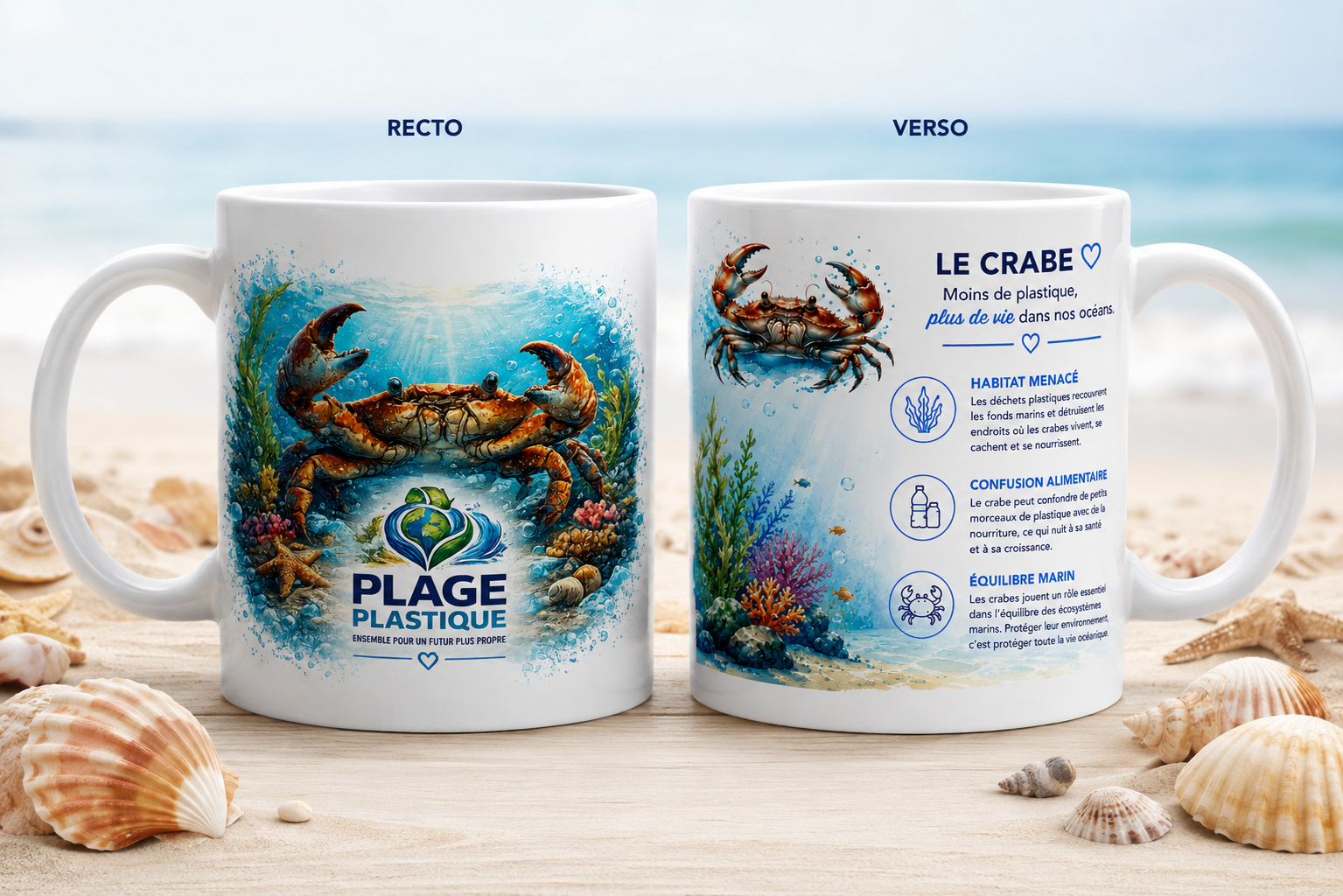 TASSE EN CÉRAMIQUE: RECTO/ VERSO
