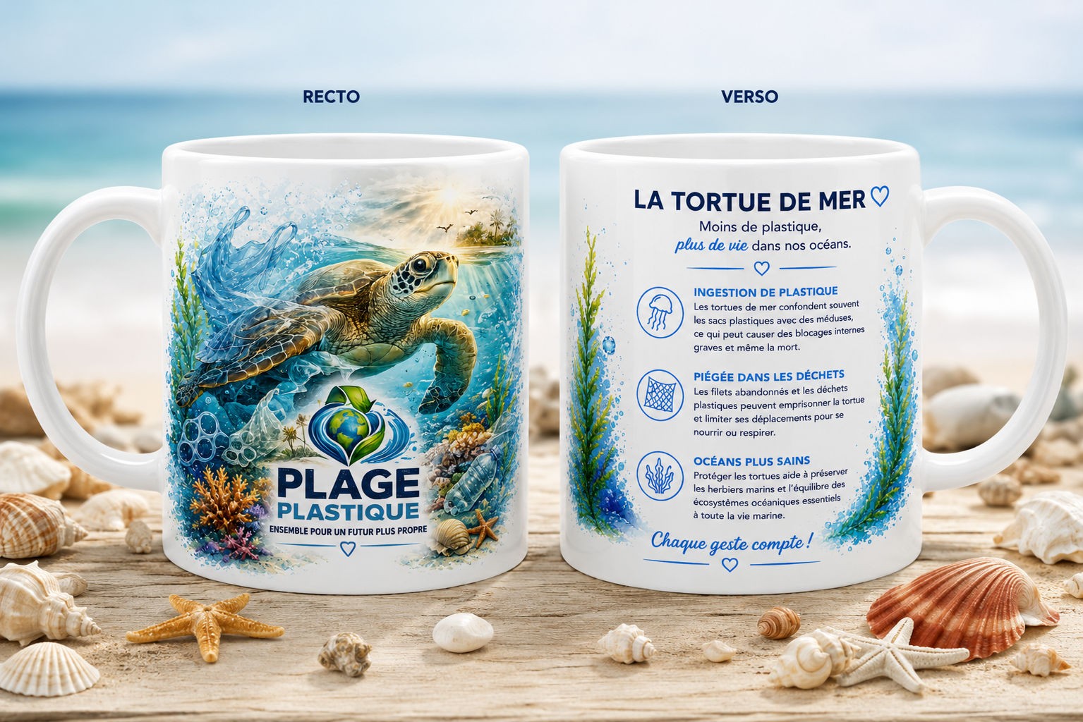 TASSE EN CÉRAMIQUE: RECTO/ VERSO